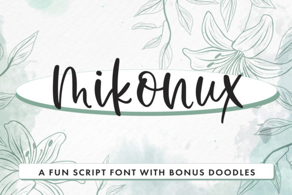 Mikonux a Fun Script with Doodles: A Handwritten Font with Casual Charm