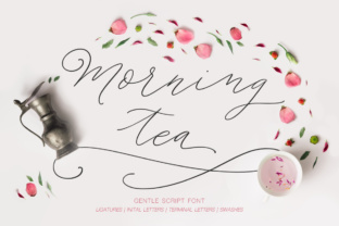 Morning Tea Script: A Hand-Drawn Font with Calligraphic Charm for Creative Projects