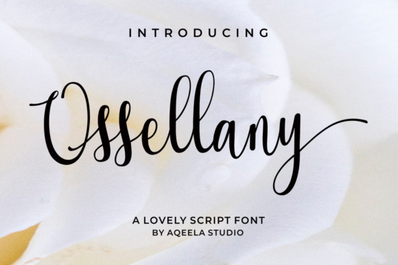 Ossellany Script: A Modern Calligraphy Font for Creative and Professional Use