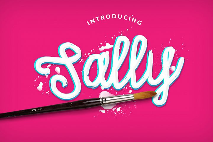 Sally Script: A Hand Painted Script Font with Character